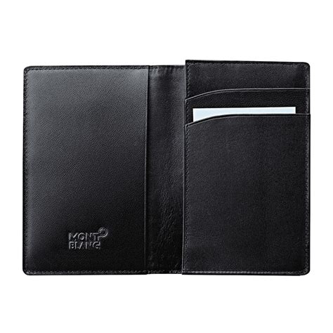 Montblanc Meisterstück Black Leather Business Card .